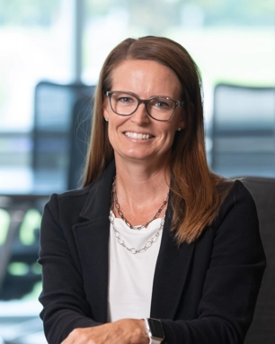 smiling person in business attire